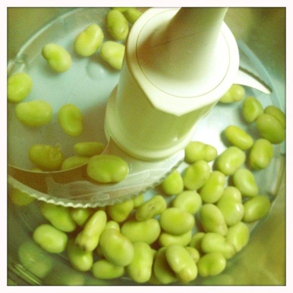 Broad Beans ready to be pasted 