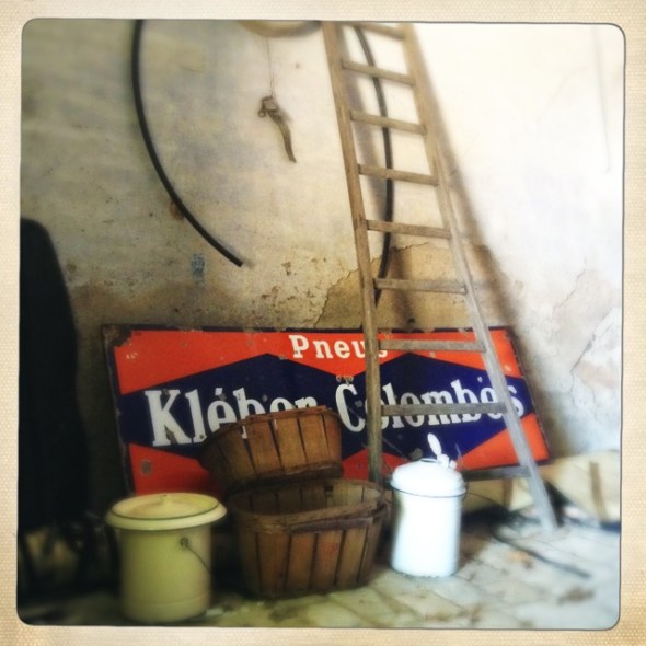 My ladder...and a few of Sunday's finds